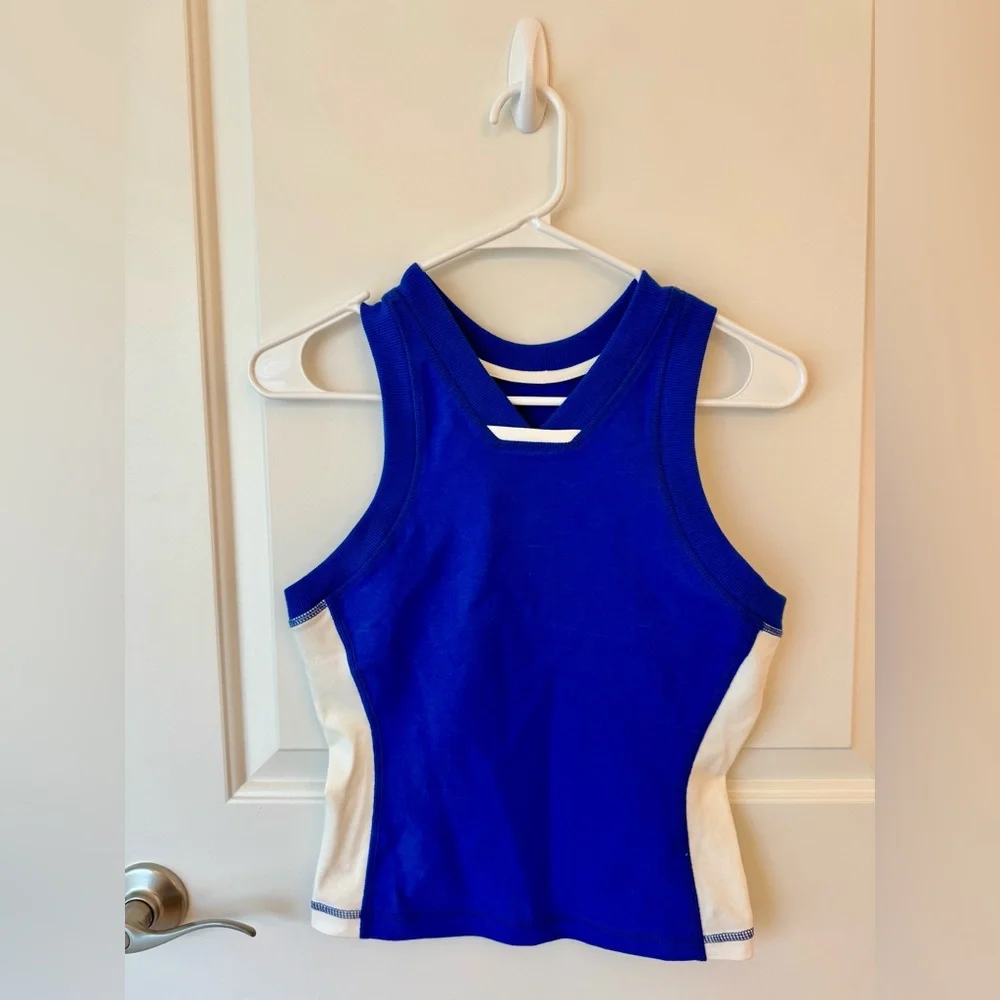 NWOT Free People Movement Powerwalk Tank-Radiant Blue